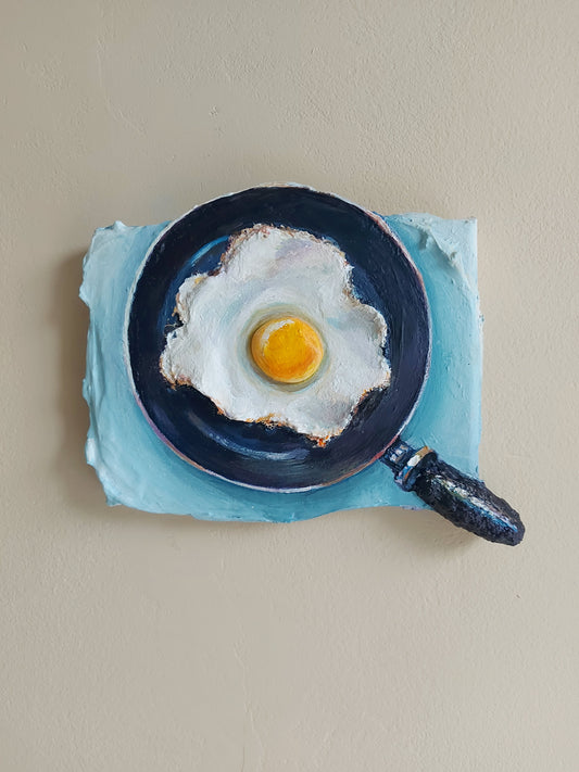Egg in pan 🍳 'snack emoji' series